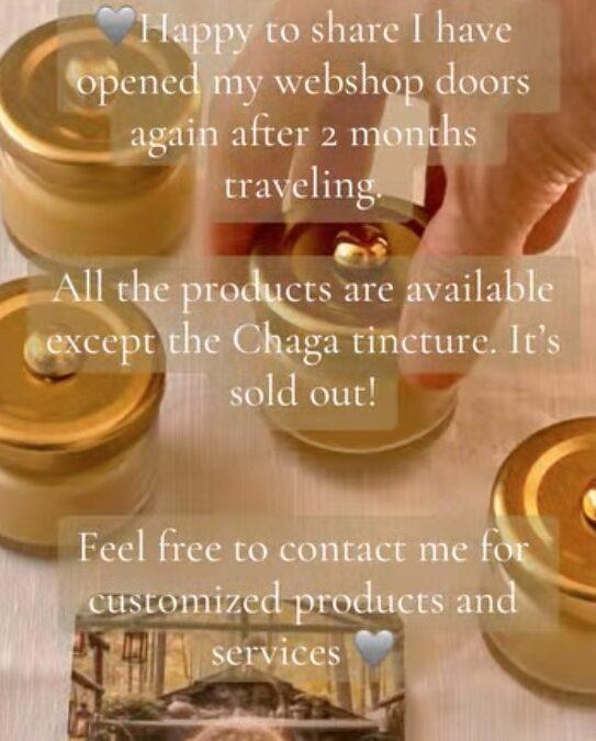 Re-opening of the Webshop